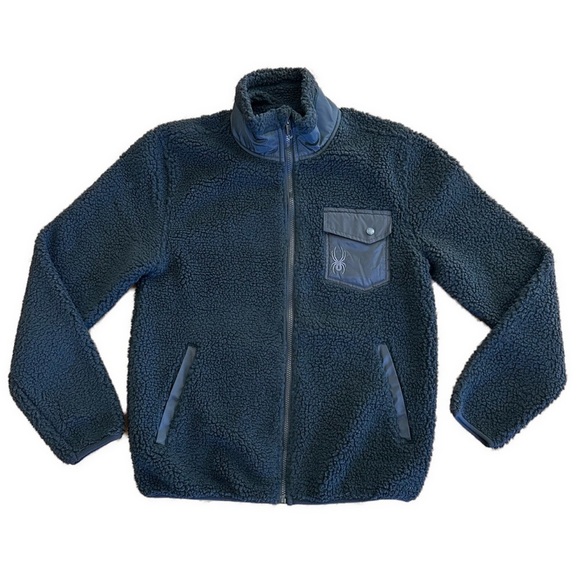 Spyder Other - Spyder Men’s Full Zip Black Fleece Jacket Size Small NWT!